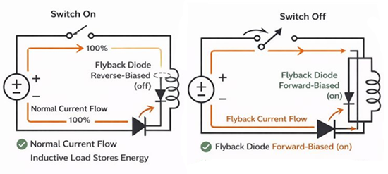 Figure 3. Flyback Diode Operation (On vs Off).png