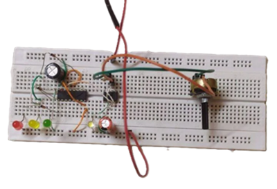 Breadboard Assembly of a 555 PWM Circuit